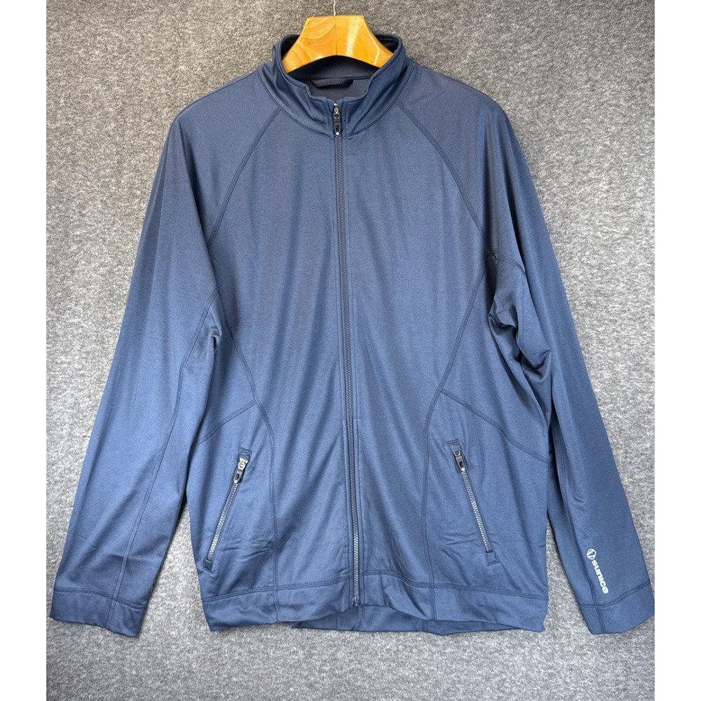 Sunice Finn Full Zip Jacket Mens XL Navy Blue Lightweight S77014 Mock Neck Sport